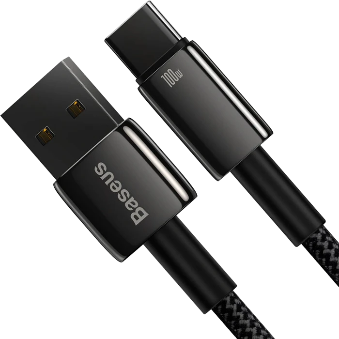 کابل شارژ 2 متری USB به Type-C باسئوس مدل TUNGSTEN GOLD CAWJ000101