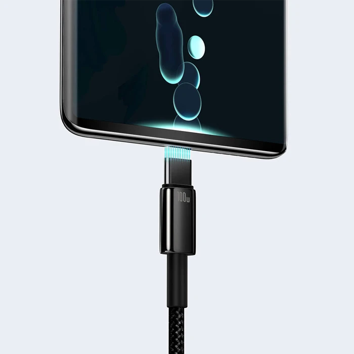 کابل شارژ 2 متری USB به Type-C باسئوس مدل TUNGSTEN GOLD CAWJ000101
