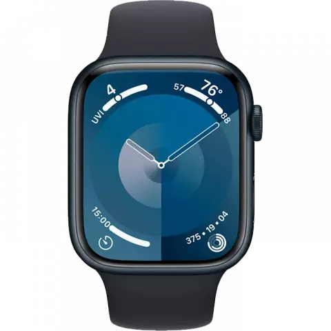 ساعت هوشمند اپل واچ سری 9 مدل 41MM Midnight Aluminum Case با بند اسپورت مشکی