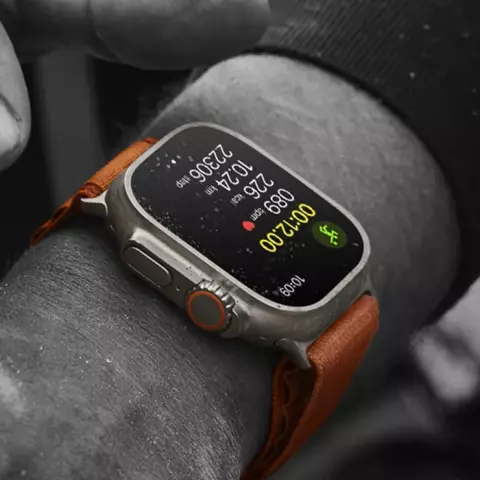 ساعت هوشمند Hiwatch مدل I9 Ultra Max با بند اسپورت نارنجی