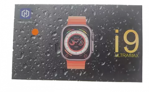 ساعت هوشمند Hiwatch مدل I9 Ultra Max با بند اسپورت نارنجی