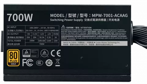 پاور 700 وات Cooler Master مدل G700 Gold 80Plus Gold