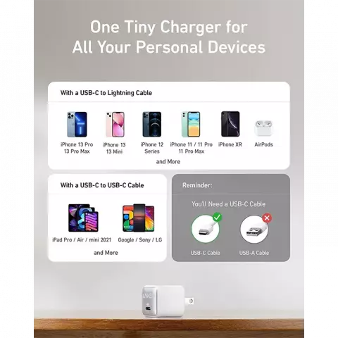 شارژر دیواری 20 وات ANKER مدل 511Charger Nano Pro A2637