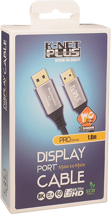 کابل 1.8 متری DISPLAY PORT کی نت پلاس مدل  KP-CDP1418 PRO
