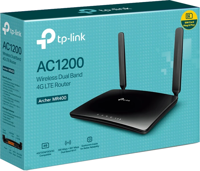 مودم روتر 4G/LTE بی سیم TP-Link مدل Archer MR400 AC1200