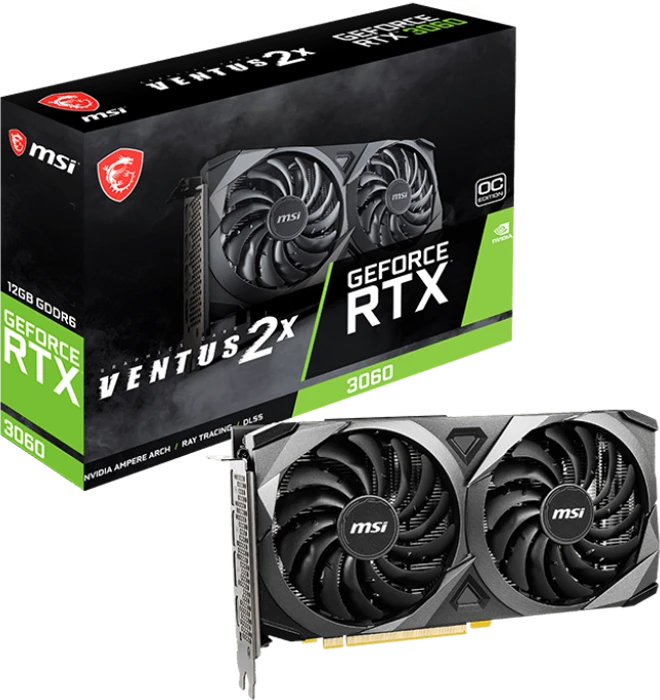کارت گرافیک  MSI مدل  RTX 3060 VENTUS 2X 12G OC
