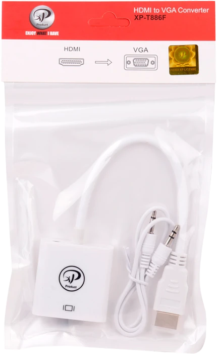 تبدیل HDMI به VGA ایکس پی پروداکت مدل XP-T886M همراه با کابل AUX