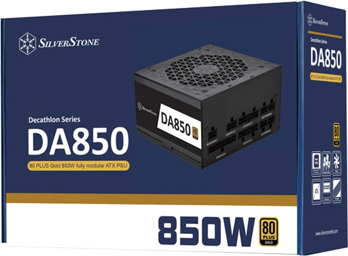 پاور 850 وات Silver stone مدل DA850 Gold 80 Plus Gold