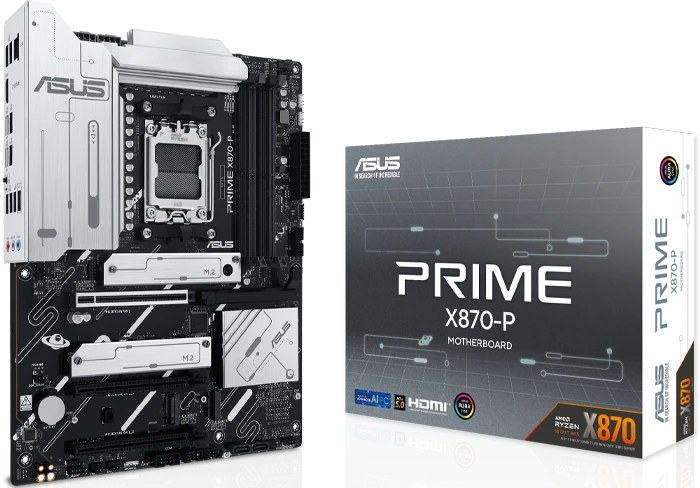 باندل مادربرد Asus prime X870-P D5 Wifi به همراه پردازنده AMD Ryzen 9 9950X