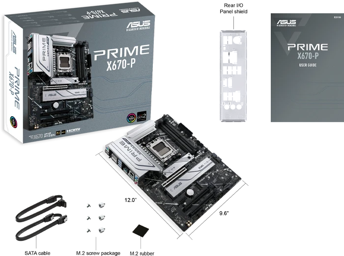 باندل مادربرد Asus Prime X670-P به همراه پردازنده AMD Ryzen 7 7700X