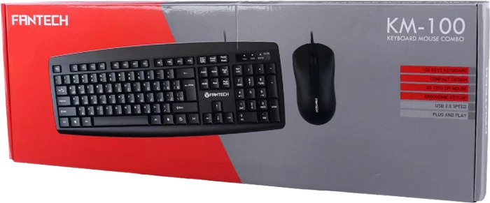 کیبورد و موس سیمی Fantech مدل KM100