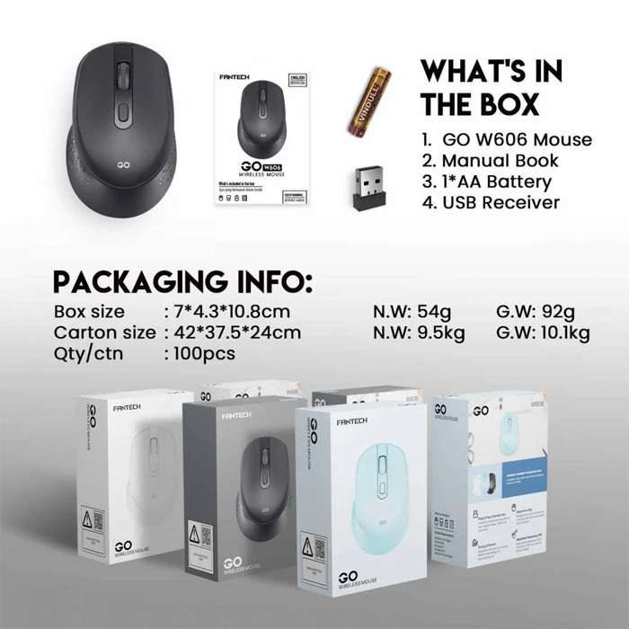 موس بی سیم Fantech مدل GO W606