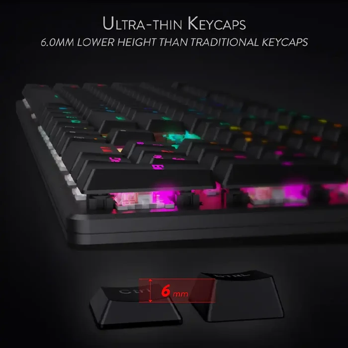 کیبورد سیمی گیمینگ Redragon مدل Shrapnel K589 RGB با سوئیچ قرمز