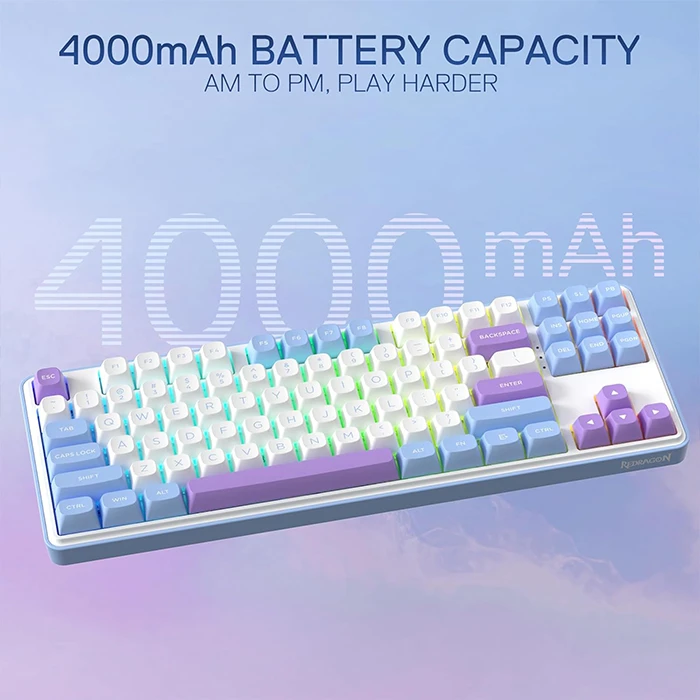 کیبورد بی سیم گیمینگ Redragon مدل K707 WBP PRO