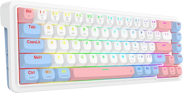 کیبورد بی سیم گیمینگ Redragon مدل NOVA PRO K709 WBP RGB با سوئیچ Mint Mambo