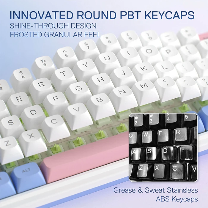 کیبورد بی سیم گیمینگ Redragon مدل NOVA PRO K709 WBP RGB با سوئیچ Mint Mambo