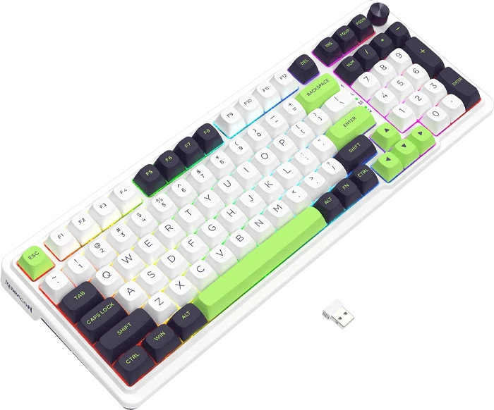 کیبورد بی سیم گیمینگ Redragon مدل EISA MAX K686 WBG با سوئیچ Mint mambo