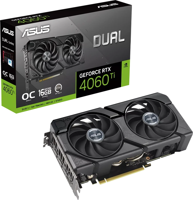 کارت گرافیک  ASUS مدل Dual GeForce RTX 4060 Ti EVO OC Edition 16GB GDDR6