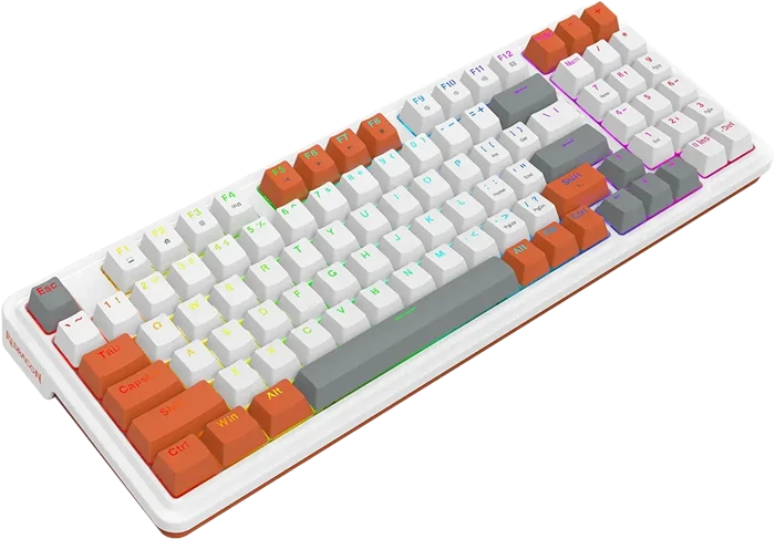 کیبورد سیمی گیمینگ Redragon مدل Gloria K664 WOG RGB با سوئیچ قرمز