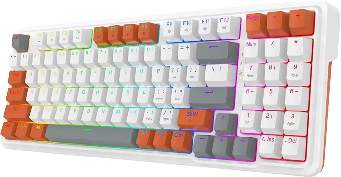 کیبورد سیمی گیمینگ Redragon مدل Gloria K664 WOG RGB با سوئیچ قرمز