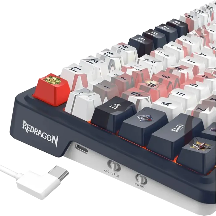 کیبورد بی سیم گیمینگ Redragon مدل EISA K686 AK PRO RGB با سوئیچ قرمز