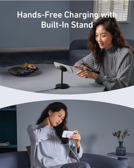شارژر بی سیم Anker مدل MagGo Wireless Charger A25X1