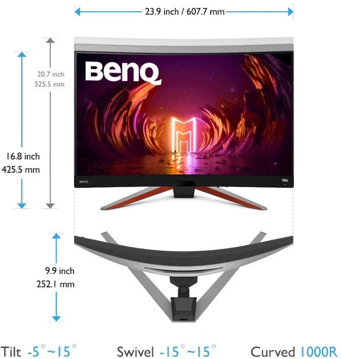 مانیتور گیمینگ منحنی 27 اینچ BenQ مدل EX2710R