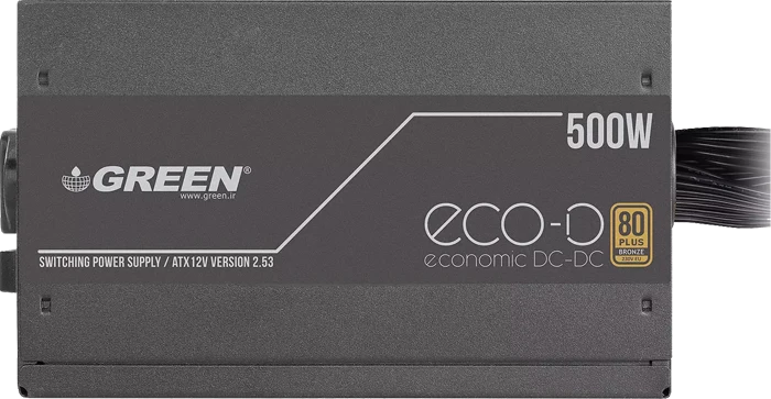 پاور 500 وات Green مدل GP500A-ECO D 80Plus Bronze