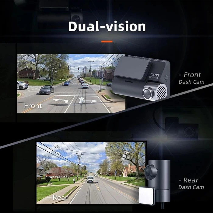 دوربین فیلم برداری خودرو 70Mai مدل 70maI Dash Cam 4K + GPS A800S