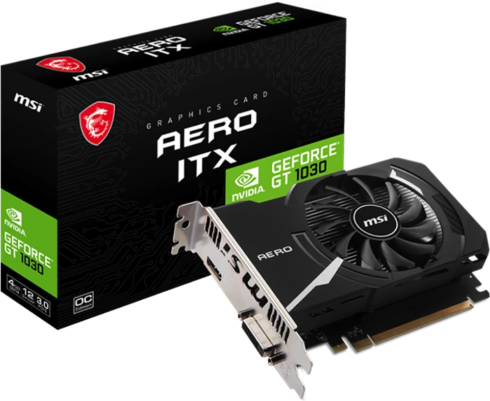 کارت گرافیک MSI مدل GeForce GT 1030 AERO ITX 4GD4 OC