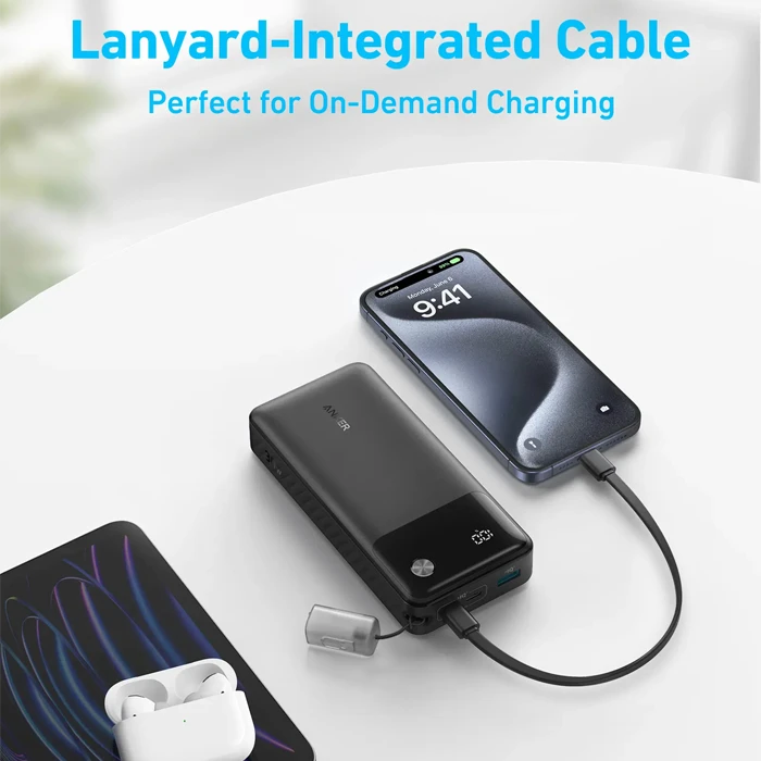 پاوربانک 20000 میلی آمپر ساعت Anker مدل A1384 30W Smart Display Nano Power Bank