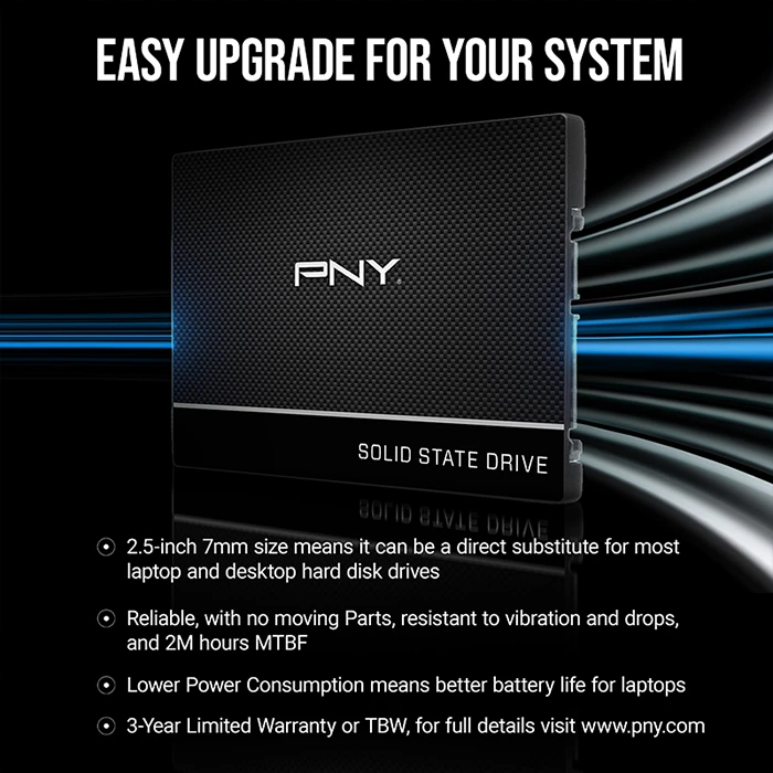 حافظه SSD اینترنال 250 گیگابایت PNY مدل CS900