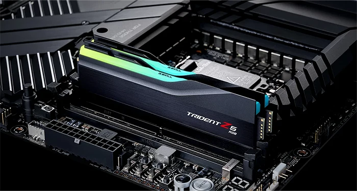 رم کامپیوتر 64 گیگابایت (32GB*2) G.Skill مدل Trident Z5 RGB DDR5 6400MHz CL32