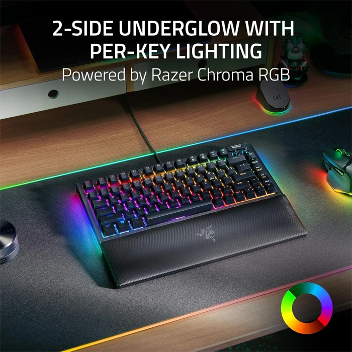کیبورد سیمی مکانیکال گیمینگ Razer مدل Razer BlackWidow V4 75 با سوییچ نارنجی