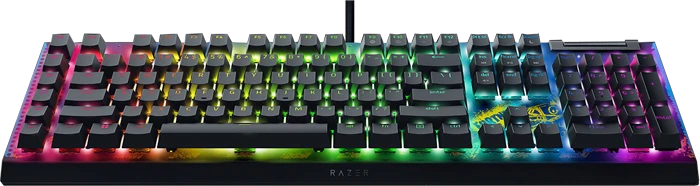کیبورد سیمی مکانیکال گیمینگ Razer مدل Razer BlackWidow V4 X سوییچ زرد