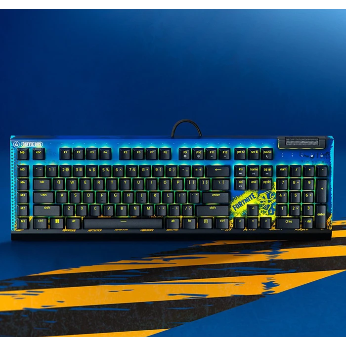 کیبورد سیمی مکانیکال گیمینگ Razer مدل Razer BlackWidow V4 X سوییچ زرد