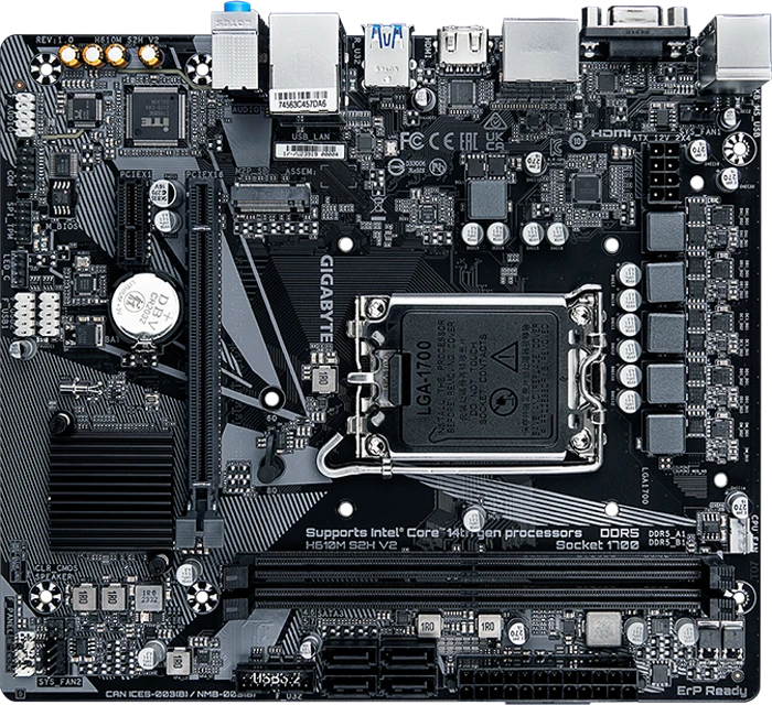 مادربرد Gigabyte مدل H610M S2H V2 (rev. 1.0) DDR5