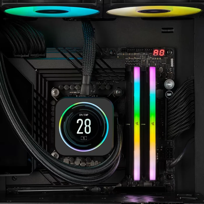 رم کامپیوتر 32 گیگابایت (2*16GB) CORSAIR مدل  CORSAIR VENGEANCE RGB 6400Mhz DDR5 CL30