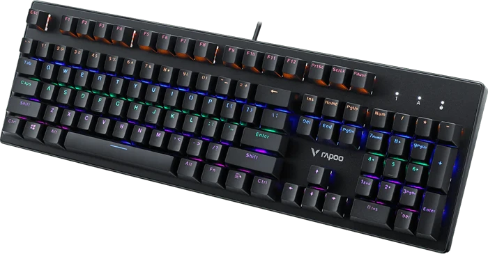 کیبورد سیمی مکانیکال گیمینگ Rapoo مدل V510C با سوییچ آبی