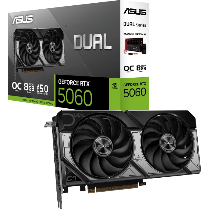 کارت گرافیک ASUS مدل Dual GeForce RTX 5060 8GB GDDR7 OC Edition