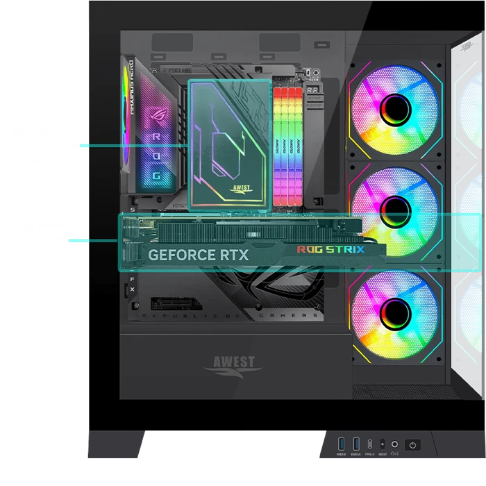کیس گیمینگ Awest مدل GT-AQ16-MB
