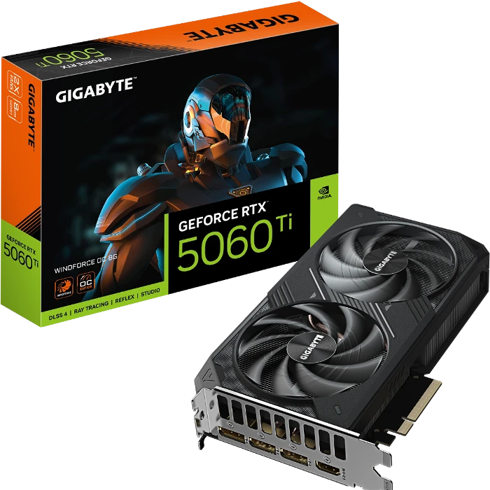 کارت گرافیک GIGABYTE مدل GeForce RTX 5060 Ti WINDFORCE OC 8G GDDR7