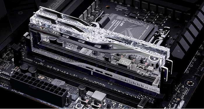 رم کامپیوتر 32 گیگابایت (2*16GB) G.SKILL مدل TRIDENT Z5 ROYAL 7200Mhz DDR5 CL34