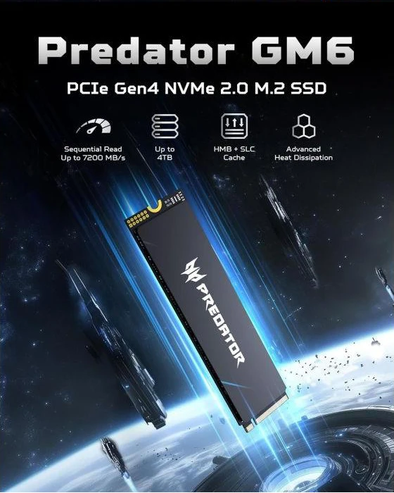حافظه SSD اینترنال 1 ترابایت Acer مدل Predator GM6