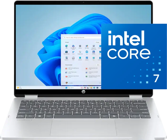 لپ تاپ 14 اینچ HP مدل OMNIBOOK 5 FLIP 14-FP0023DX B86Q7UA#ABA (Core 7 150U-16GB LPDDR5-512GB SSD-2k)
