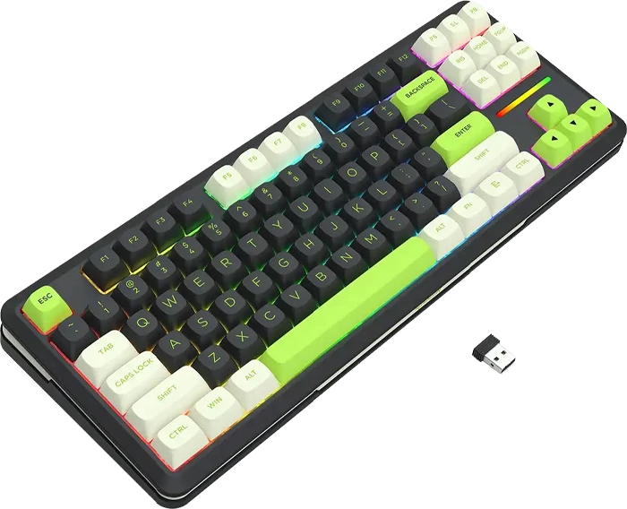 کیبورد مکانیکال گیمینگ بی سیم Redragon مدل WILDSLASH K734 BWG PRO