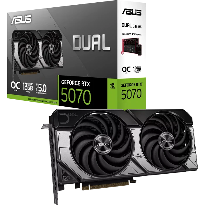 کارت گرافیک Asus مدل Dual GeForce RTX 5070 12GB GDDR7 OC Edition
