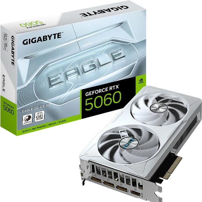 کارت گرافیک GIGABYTE مدل GeForce RTX 5060 EAGLE OC ICE 8G