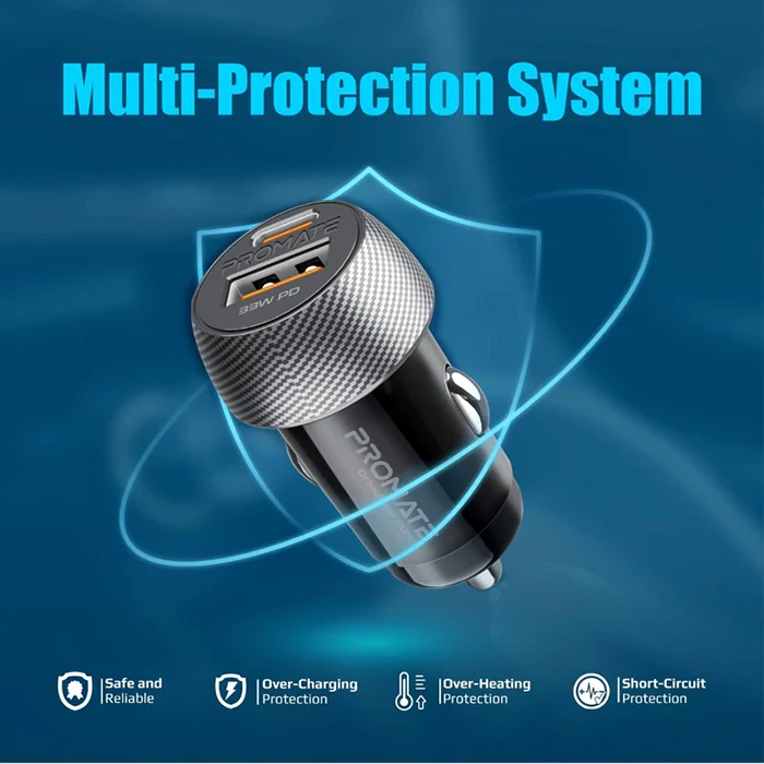 شارژر فندکی Promate مدل DriveGear-PD33