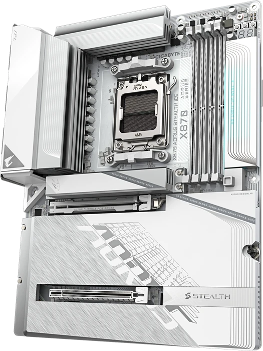 مادربرد GIGABYTE مدل X870 AORUS STEALTH ICE